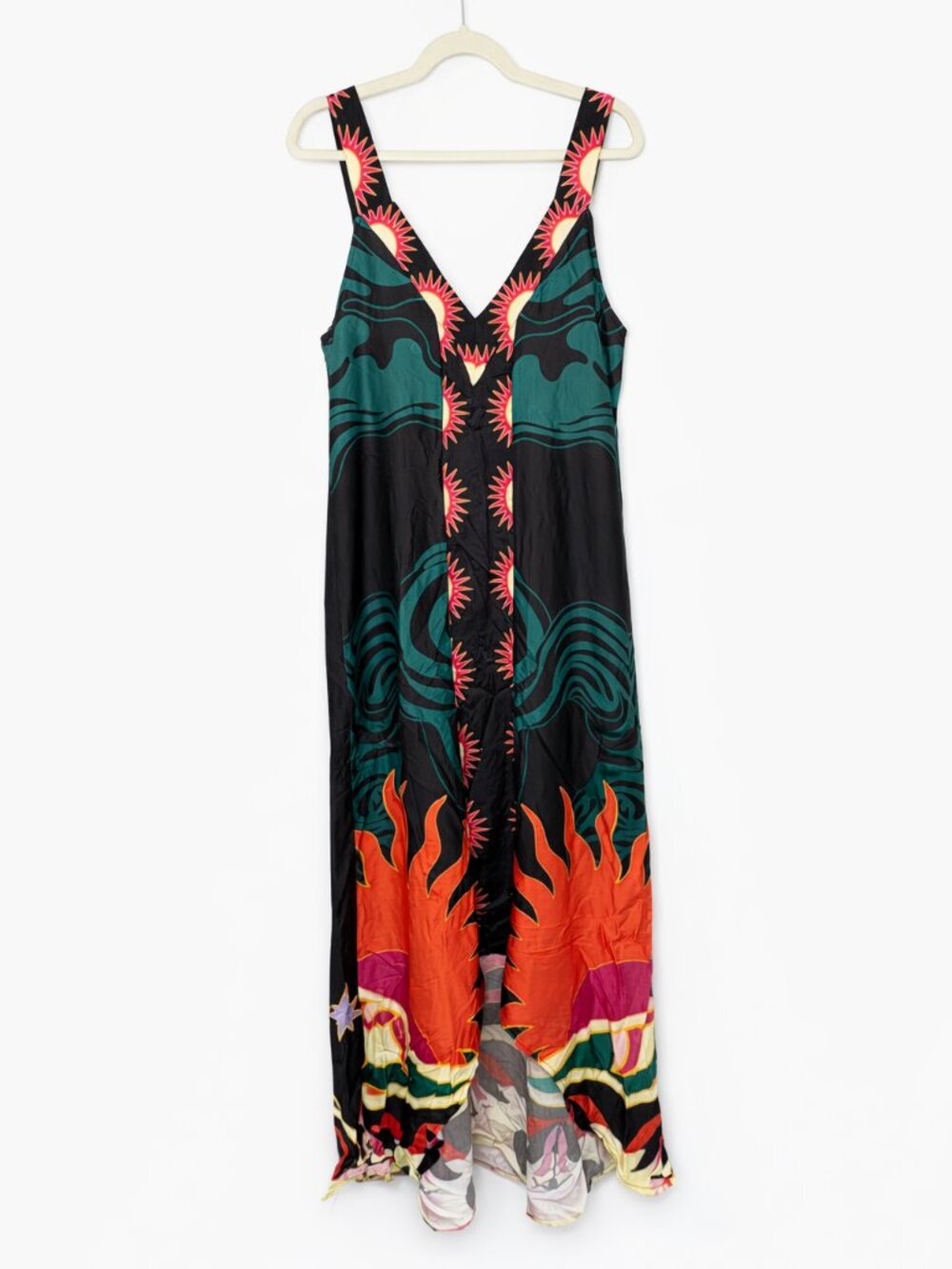 Maaji Flamingo Lowry Cover Up Maxi Dress – Black Tropical Print – Size Large - Picture 14 of 14